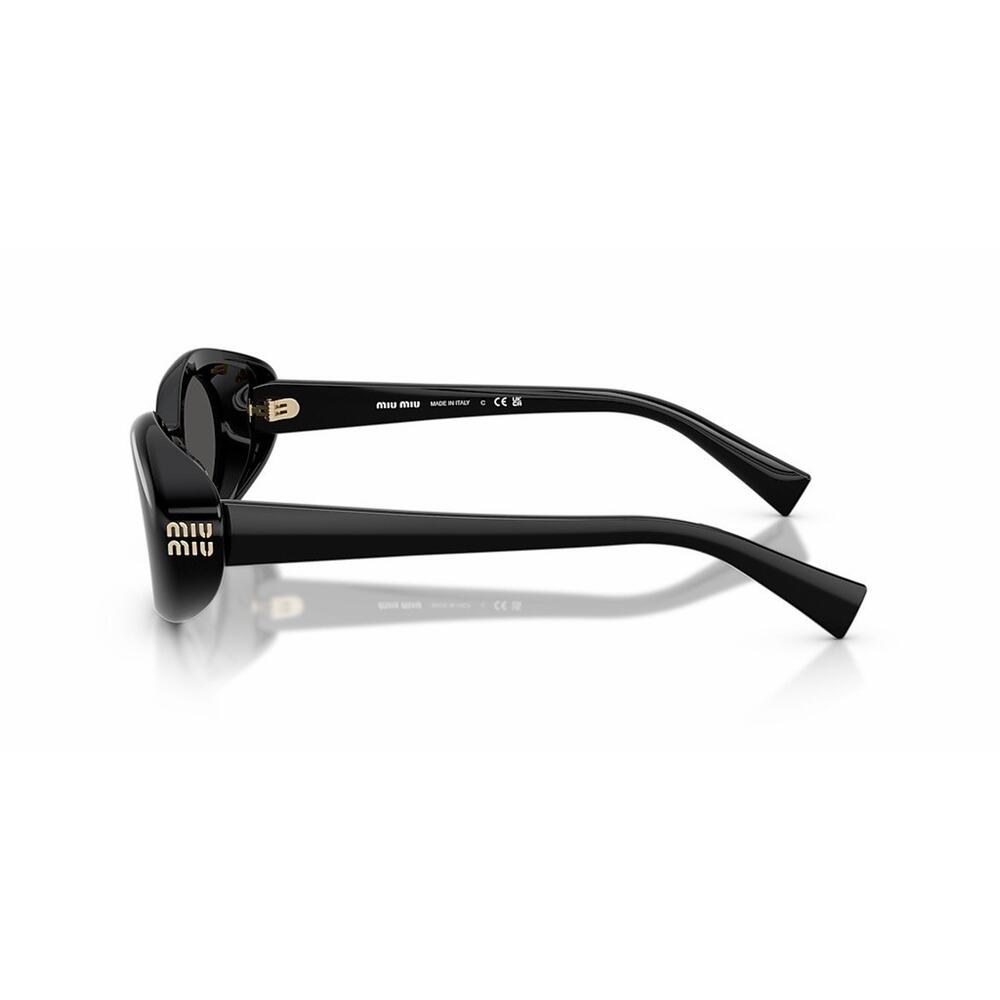 MIU MIU MU B09S 16K08Z Black Gold Dark Grey Lens Women Sunglasses AUTHENTIC - Picture 5 of 8
